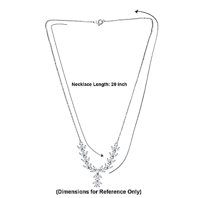 EverTrue Brazilian Petalite 5.70 ctw Necklace in Platinum Bond 20 Inches