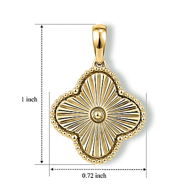 Luxoro Floral Pendant without Chain in 10K Green Gold 3.45 Grams