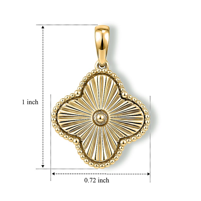 Luxoro Floral Pendant without Chain in 10K Green Gold 3.45 Grams