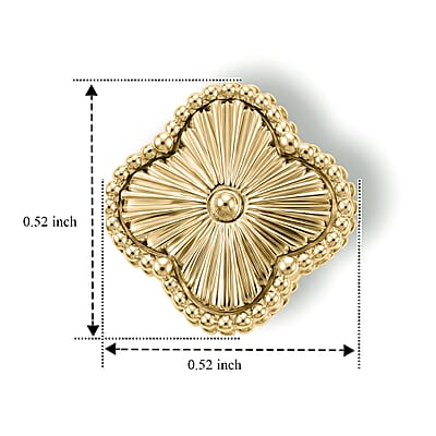 Luxoro Floral Earrings in 10K Green Gold with White Gold Push Post 3.80 Grams