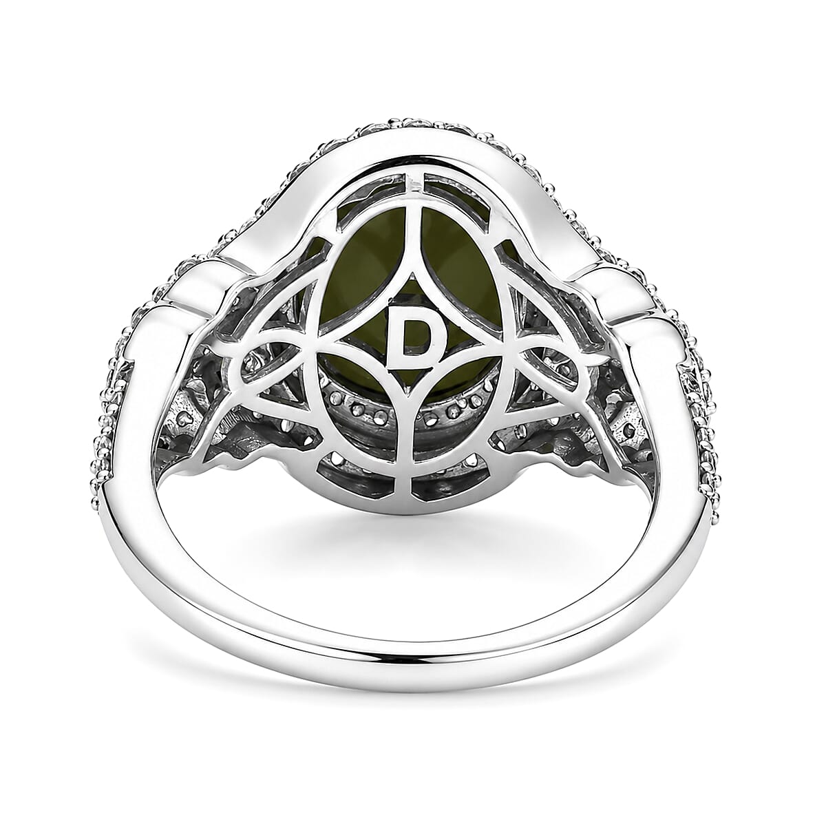 D'Joy Premium Australian Black Ridge (Triplet) Opal and Multi Gemstone 4.10 ctw Mystic Lace Ring in Rhodium Over Sterling Silver (Size 10.0) image number 4