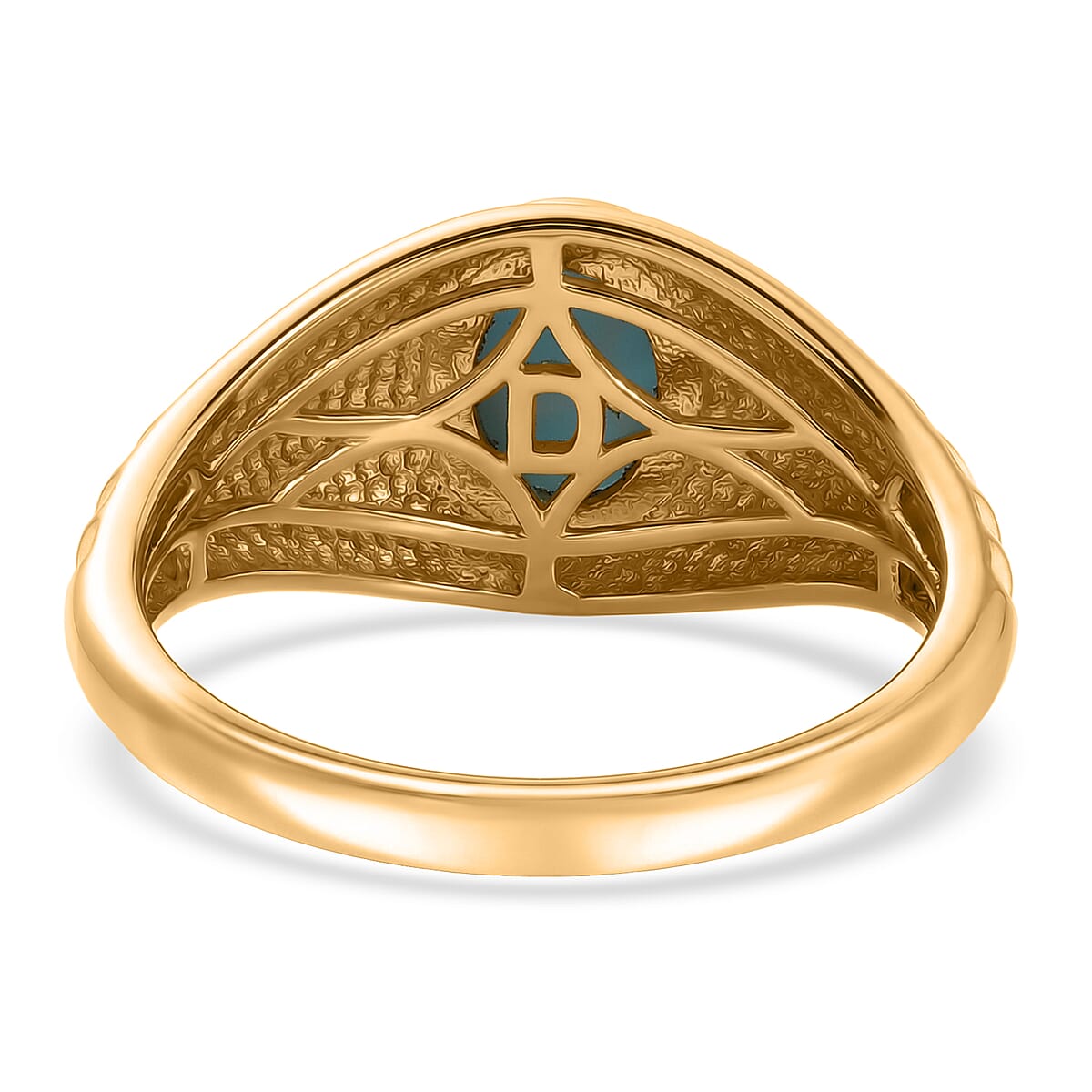 D'Joy AAA Larimar 1.00 ctw Ring in 18K Vermeil Yellow Gold Sterling Silver (Size 10.0) image number 4