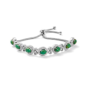 EverTrue Mojave Purple Turquoise 11.75 ctw Bracelet in Stainless Steel (10.50 In)