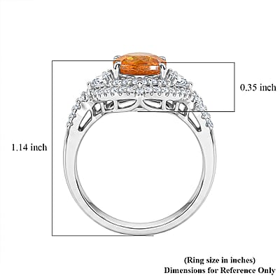 Certified & Appraised D'Joy Premium Picos Altos Sphalerite and Moissanite 3.85 ctw Ring in Rhodium Over Sterling Silver (Size 6.0)