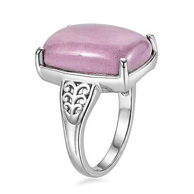 EverTrue Phosphosiderite 12.40 ctw Ring in Stainless Steel (Size 7.0)