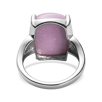 EverTrue Phosphosiderite 12.40 ctw Ring in Stainless Steel (Size 8.0)