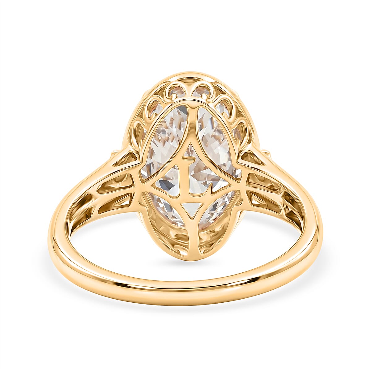 IGI Certified Luxuriant Lab Grown Diamond G VS 5.00 ctw Ring in 14K Yellow Gold (Size 9.0) image number 4