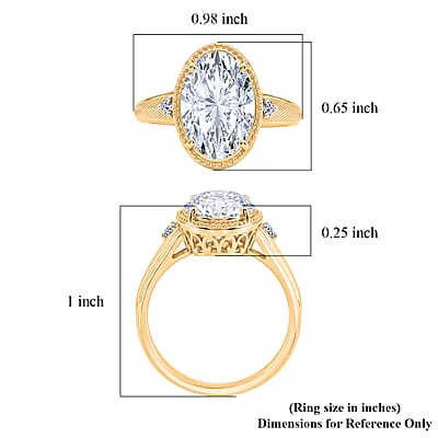 IGI Certified Luxuriant Lab Grown Diamond G VS 5.00 ctw Ring in 14K Yellow Gold (Size 9.0)