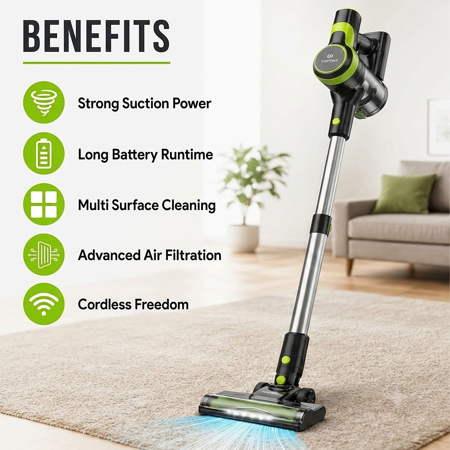 Closeout Tasvac Cordless Vacuum -Green