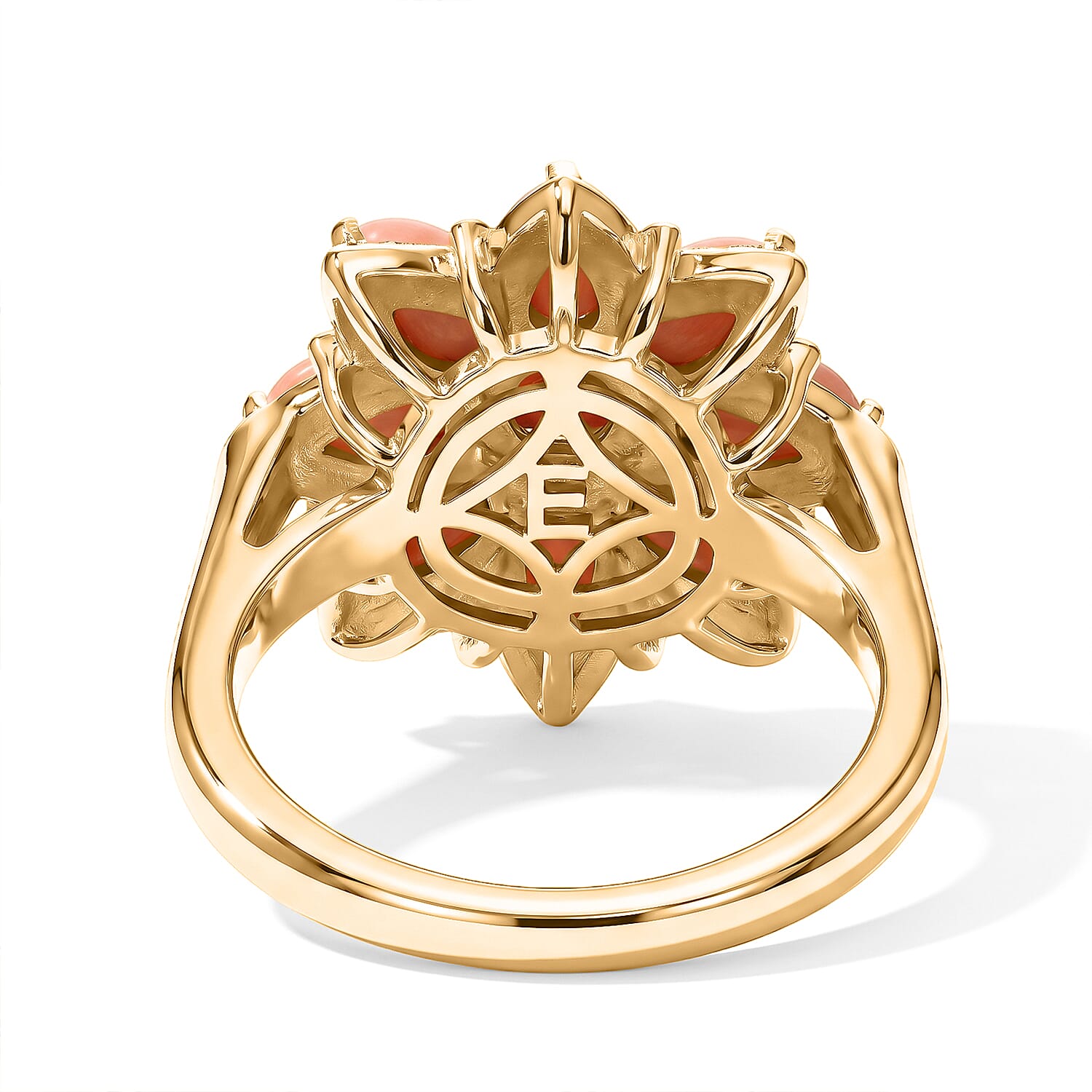 EverTrue Oregon Peach Opal 1.50 ctw Ring in 18K YG Plated (Size 5.0)