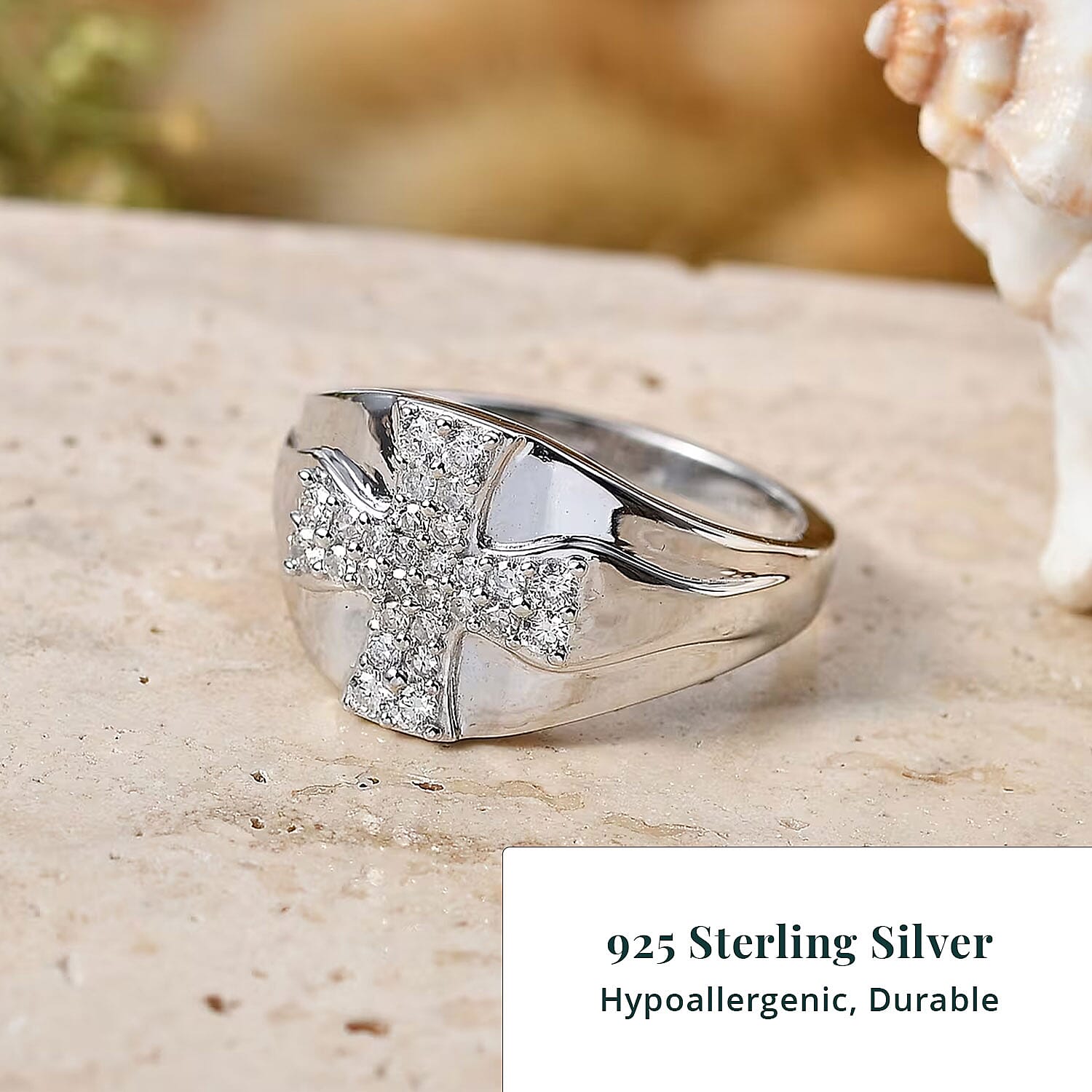 Luxuriant Lab Grown Diamond G-H SI 0.40 ctw Men's Ring in Rhodium Over Sterling Silver (Size 11.0)