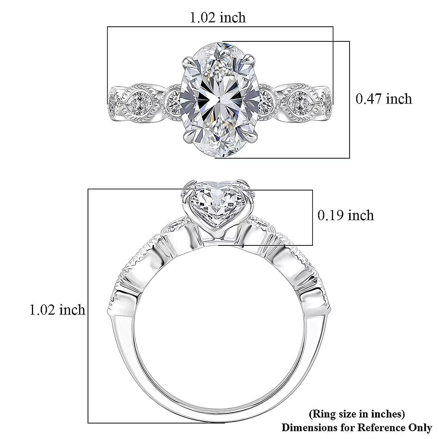 IGI Certified Luxuriant Lab Grown Diamond E-F VS 3.50 ctw Ring in 950 Platinum (Size 6.0) 6.30 Grams