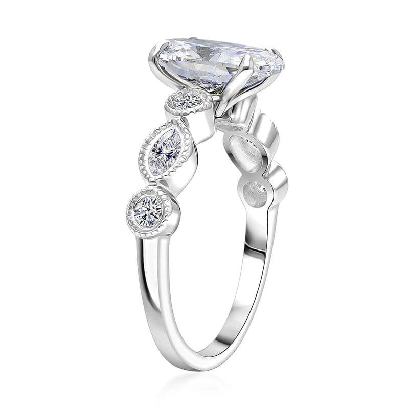 IGI Certified Luxuriant Lab Grown Diamond E-F VS 3.50 ctw Ring in 950 Platinum (Size 6.5) 6.30 Grams