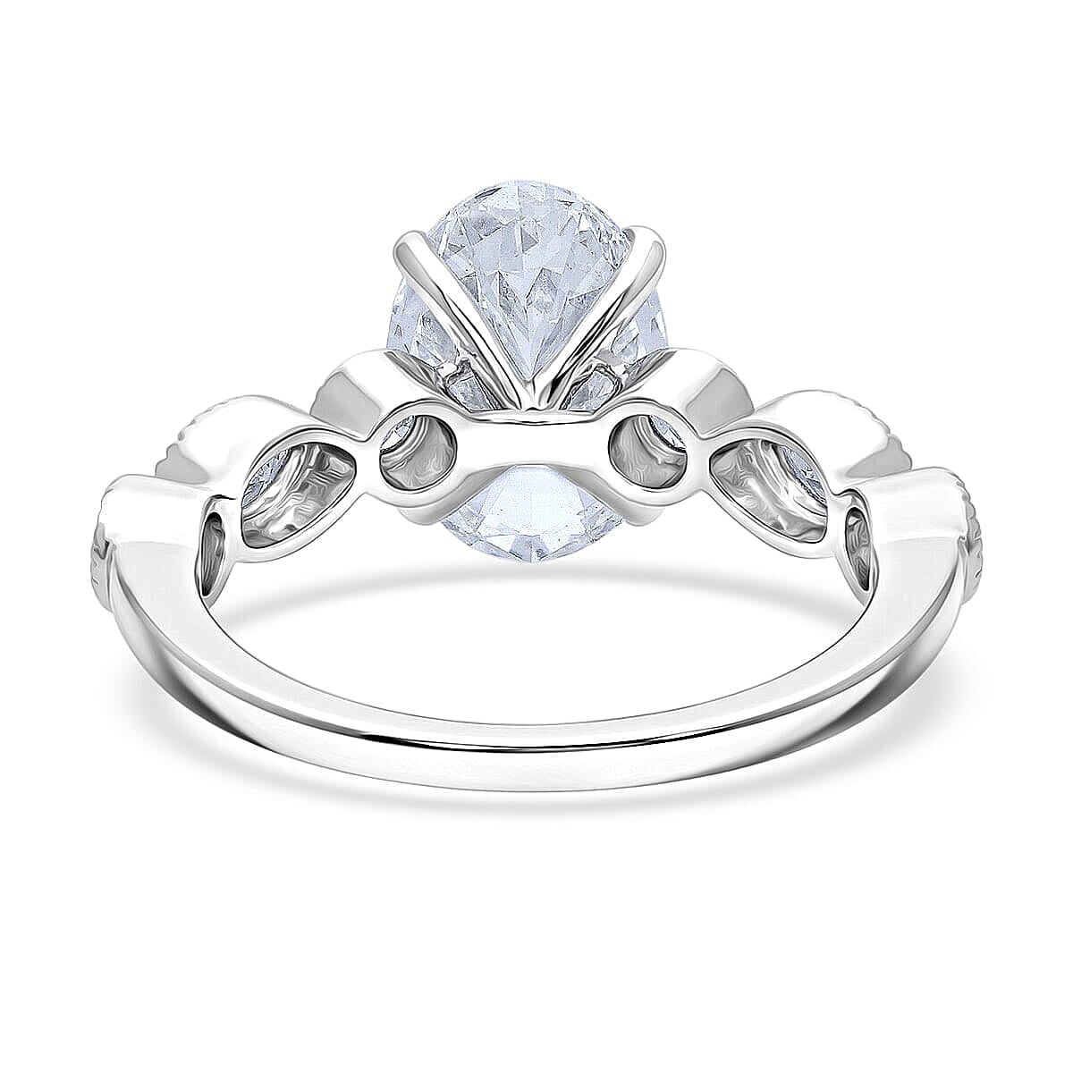 IGI Certified Luxuriant Lab Grown Diamond E-F VS 3.50 ctw Ring in 950 Platinum (Size 6.5) 6.30 Grams