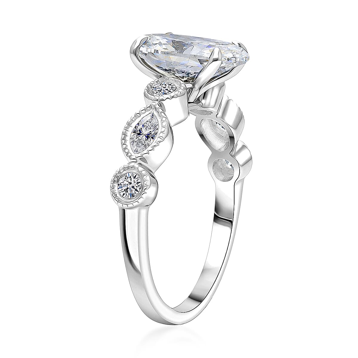 IGI Certified Luxuriant Lab Grown Diamond E-F VS 3.50 ctw Ring in 950 Platinum (Size 9.5) 6.30 Grams