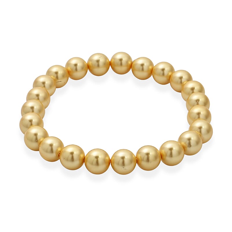 Golden Color Shell Pearl Strach Bracelet (6.5-7 In)