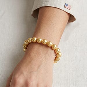 Golden Color Shell Pearl Strach Bracelet (6.5-7 In)