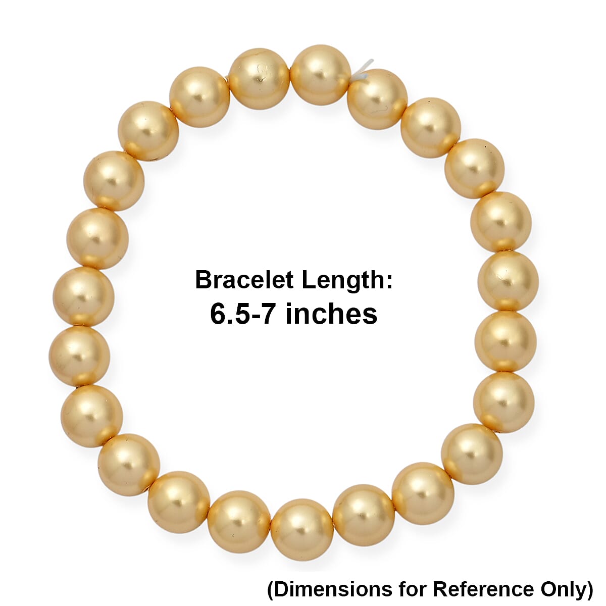 Golden Color Shell Pearl Strach Bracelet (6.5-7 In) image number 3