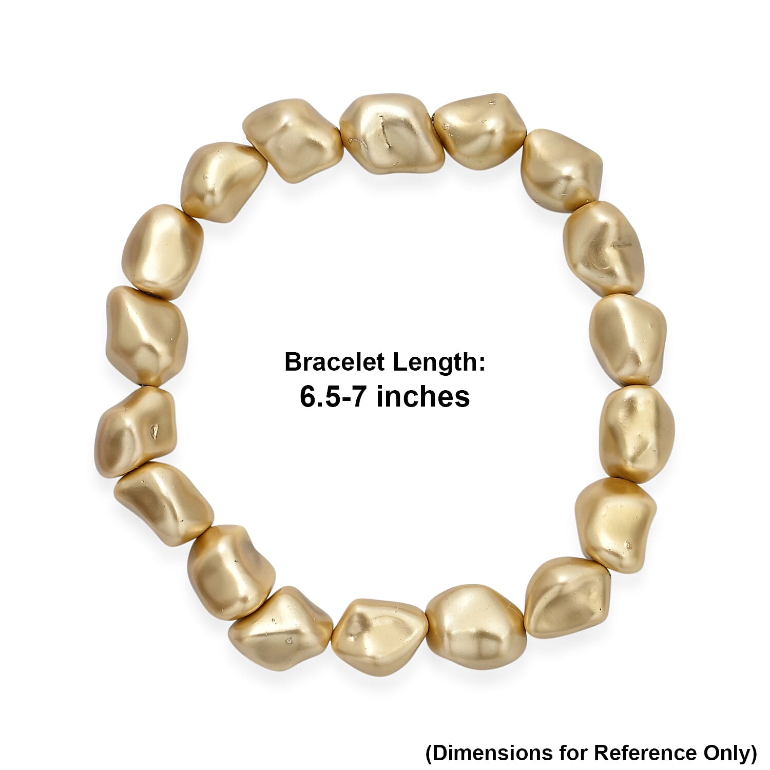 Golden Color Shell Pearl Strach Bracelet (6.5-7 In)