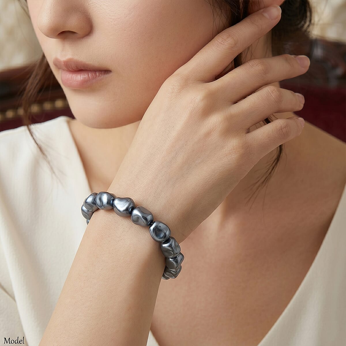 Tahitian Color Shell Pearl Strach Bracelet (6.5-7 In) image number 2