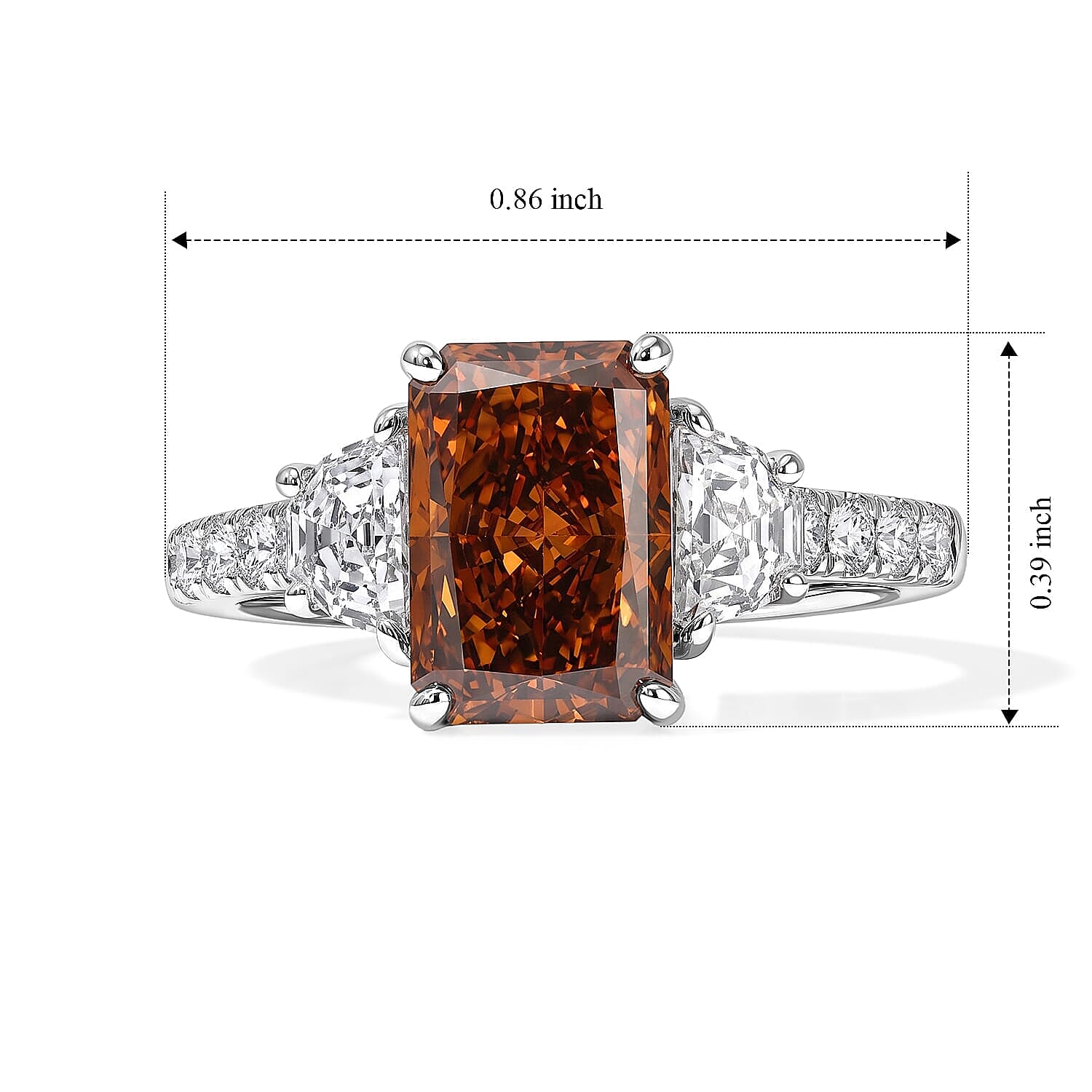 Luxuriant Lab Grown Red Diamond (IR) and Lab Grown Diamond VS 2.75 ctw Ring in 950 Platinum (Size  5.0)