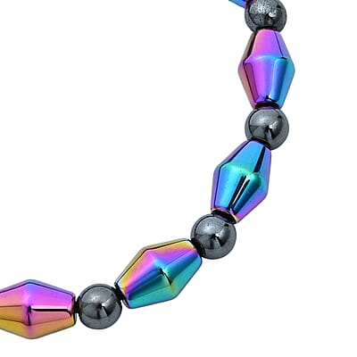 Hematite 130.00 ctw Stretch Bracelet (6.5-7In)