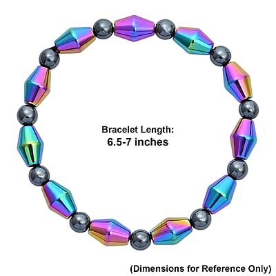Hematite 130.00 ctw Stretch Bracelet (6.5-7In)