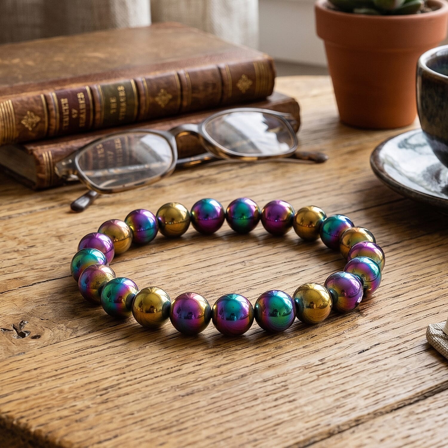Hematite 270.00 ctw Stretch Bracelet (6.5-7In)