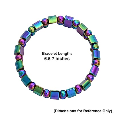 Hematite 200.00 ctw Stretch Bracelet (6.5-7In)