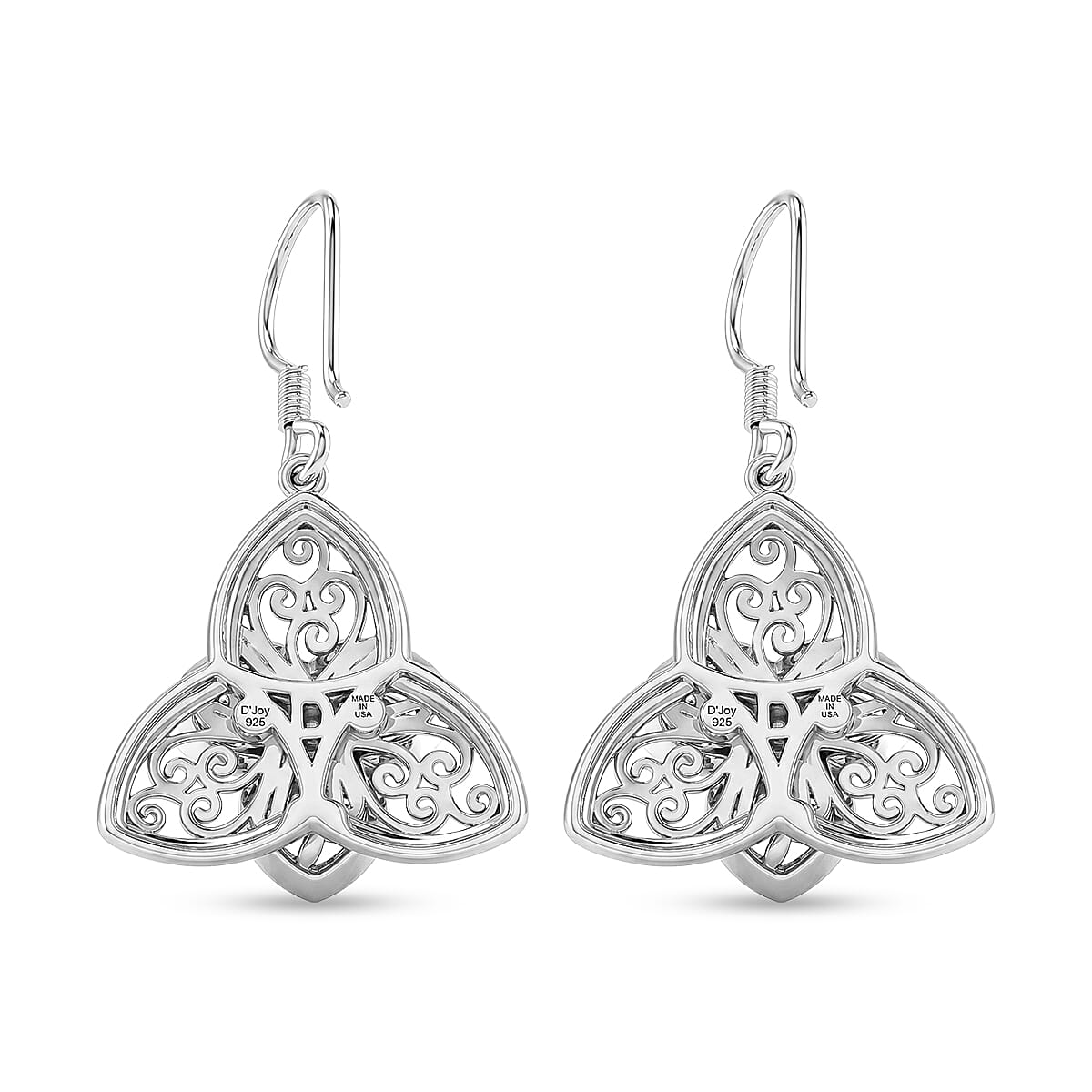 D'Joy Passport to Israel Artisan Crafted Premium Lagoon Turquoise 1.15 ctw Earrings in Sterling Silver