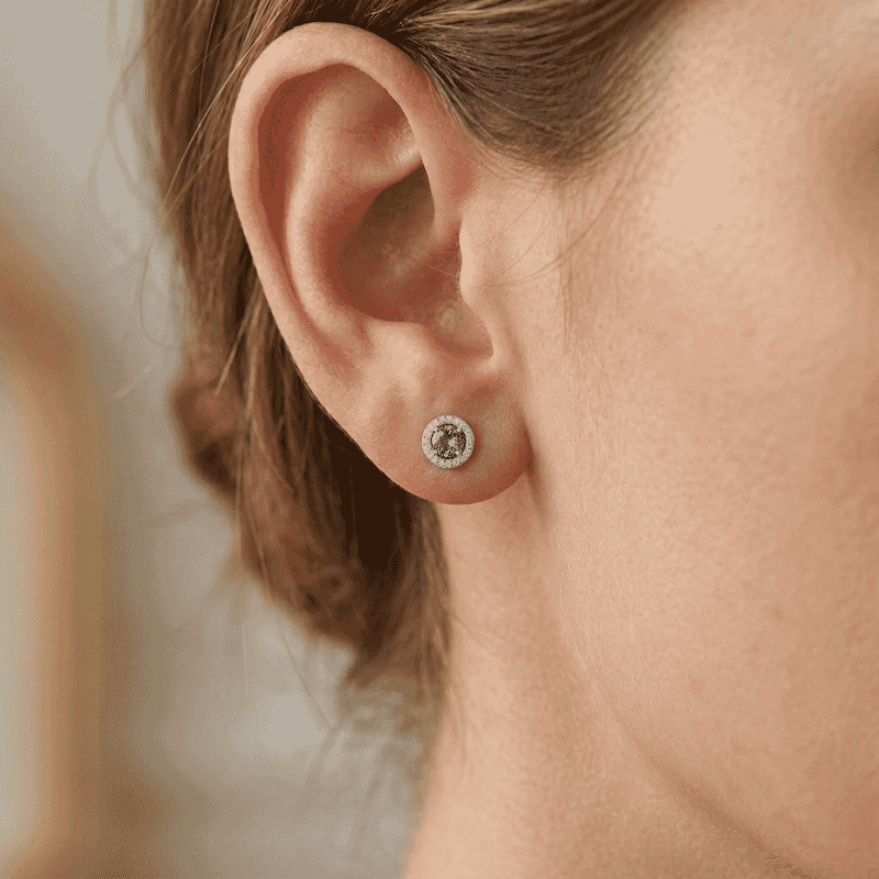 Odyssey Tanzanite Quartz and White Corundum 1.90 ctw Earrings in Rhodium Over Sterling Silver