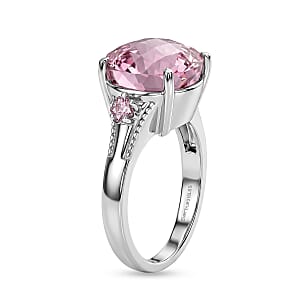 EverTrue Simulated Pink Diamond Ring in Stainless Steel (Size 11.0)