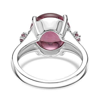 EverTrue Simulated Pink Diamond Ring in Stainless Steel (Size 6.0)
