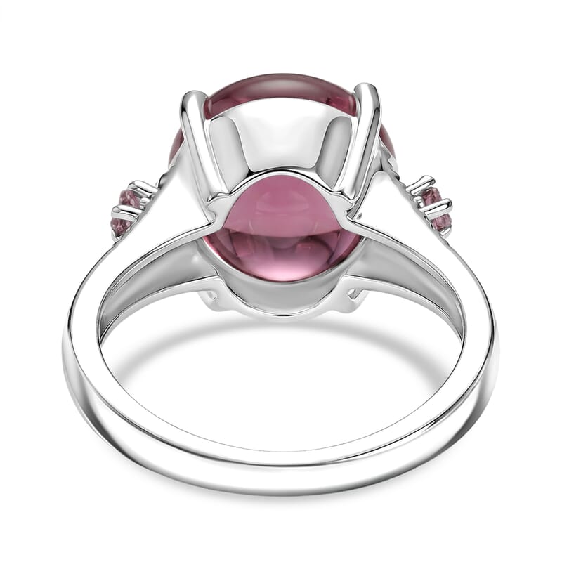 EverTrue Simulated Pink Diamond Ring in Stainless Steel (Size 6.0)