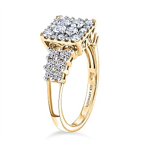 Luxuriant Lab Grown Diamond G-H SI 1.00 ctw Ring in 18K Vermeil Yellow Gold Over Sterling Silver (Size 7.0) (Del. in 10-12 Days)
