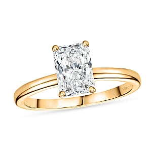 IGI Certified Radiant Cut Luxuriant Lab Grown Diamond G VS 1.50 ctw Ring in 10K Yellow Gold (Size 10.0)