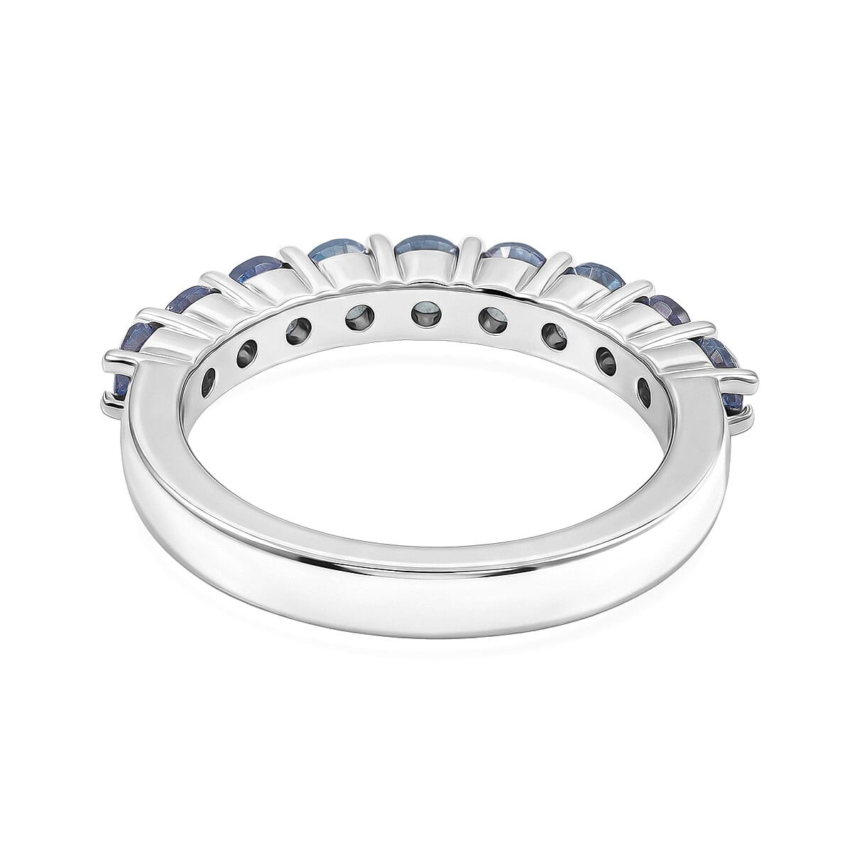 Odyssey Tanzanite Quartz 1.90 ctw Ring in Rhodium Over Sterling Silver (Size 6.0)