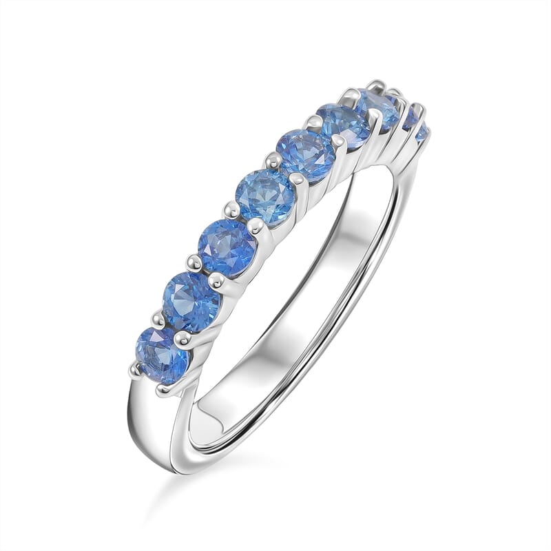 Odyssey Tanzanite Quartz 1.90 ctw Ring in Rhodium Over Sterling Silver (Size 7.0)