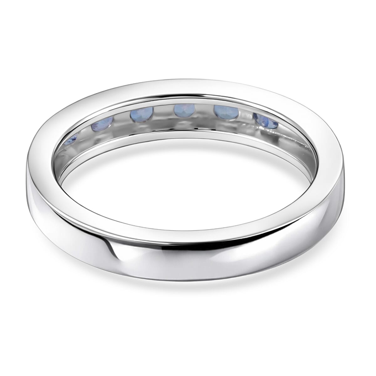Odyssey Tanzanite Quartz 1.10 ctw Ring in Rhodium Over Sterling Silver (Size 6.0)