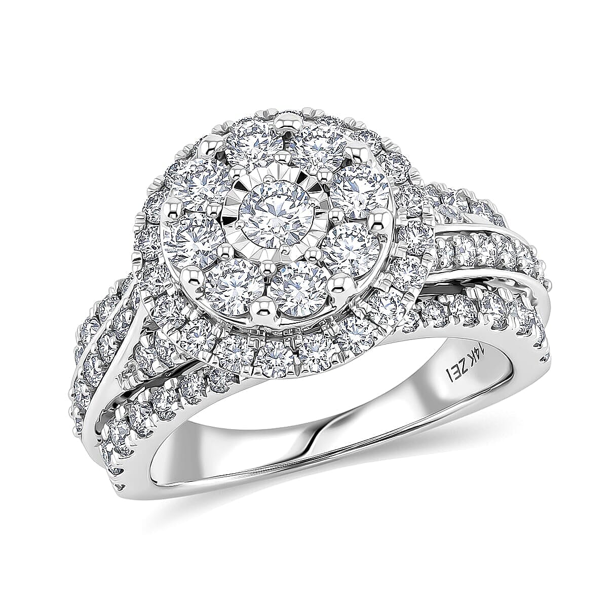 NY Closeout Diamond G SI 2.00 ctw Ring in 14K White Gold (Size 7.5)