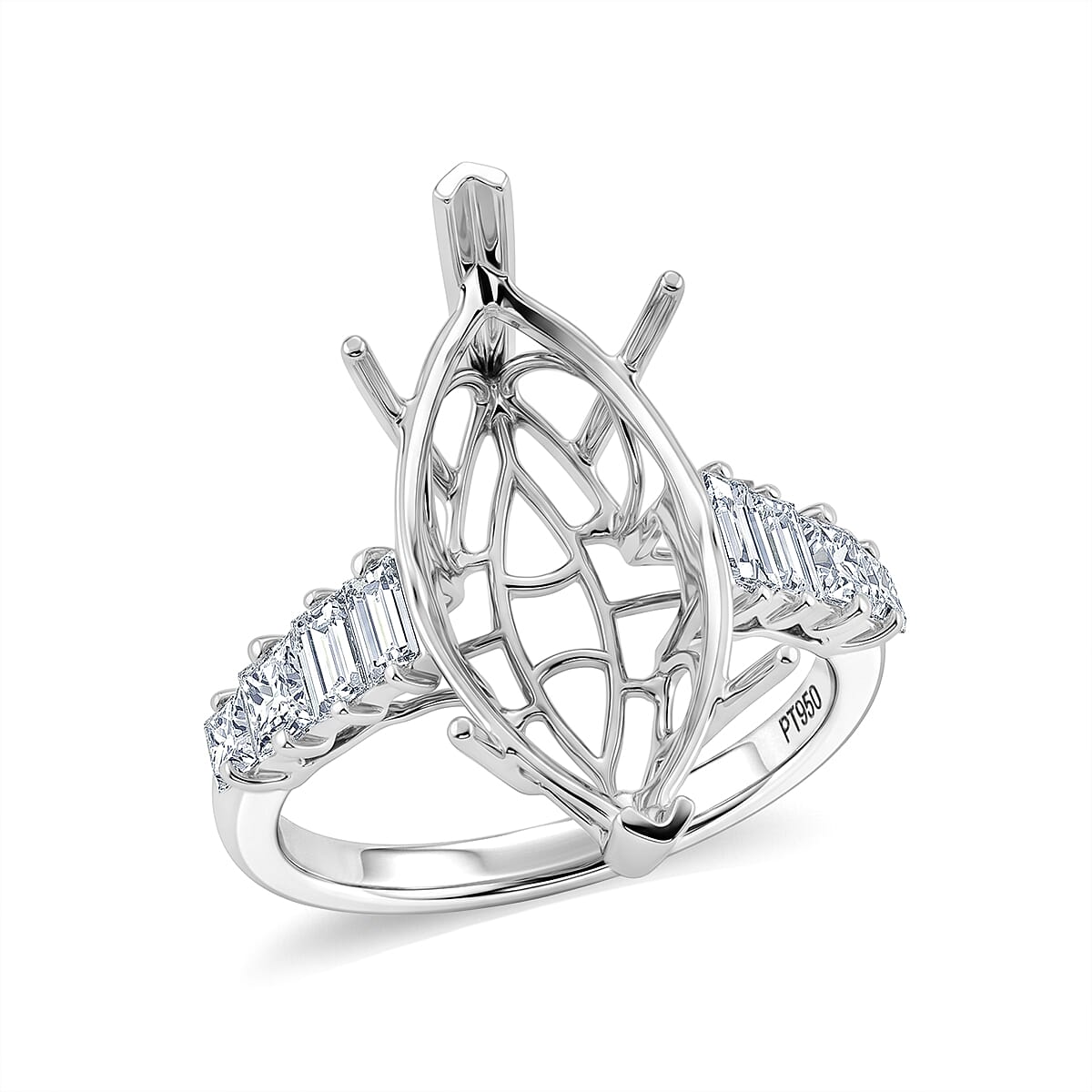 Luxuriant Lab Grown Diamond E-F VS 0.75 ctw Ring in 950 Platinum (Size 8.0) 6.85 Grams