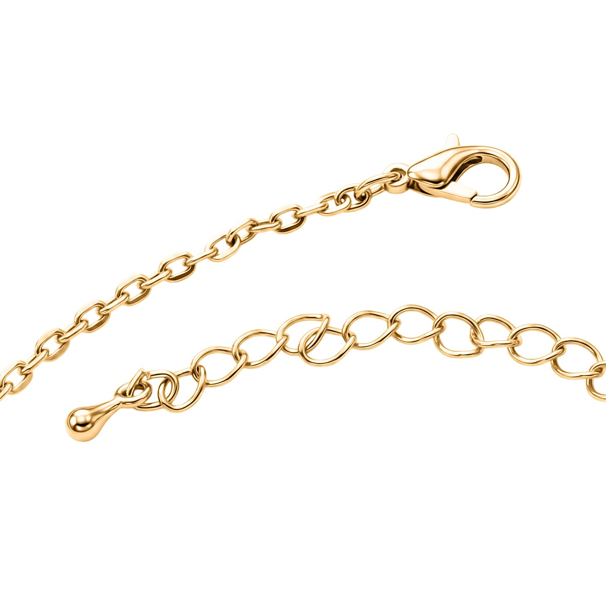 Drop Lab Created Opal Flakes 14.00 ctw Pendant Necklace in Goldtone 16-18 Inches