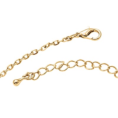 Drop Lab Created Opal Flakes 14.00 ctw Pendant Necklace in Goldtone 16-18 Inches