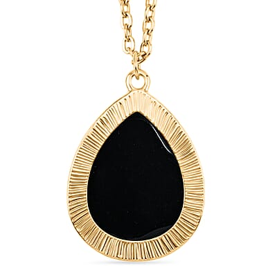 Drop Lab Created Opal Flakes 14.00 ctw Pendant Necklace in Goldtone 16-18 Inches