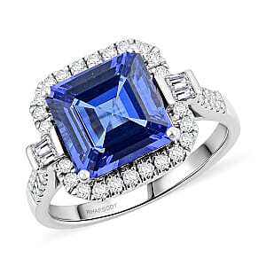 Certified & Appraised Rhapsody AAAA Tanzanite and E-F VS Diamond 4.00 ctw Ring in 950 Platinum (Size 10.0) 6.50 Grams