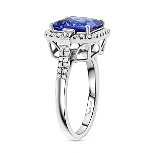 Certified & Appraised Rhapsody AAAA Tanzanite and E-F VS Diamond 4.00 ctw Ring in 950 Platinum (Size 10.0) 6.50 Grams