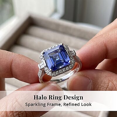 Certified & Appraised Rhapsody AAAA Tanzanite and E-F VS Diamond 4.00 ctw Ring in 950 Platinum (Size 5.0) 6.50 Grams