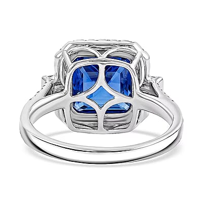 Certified & Appraised Rhapsody AAAA Tanzanite and E-F VS Diamond 4.00 ctw Ring in 950 Platinum (Size 5.0) 6.50 Grams