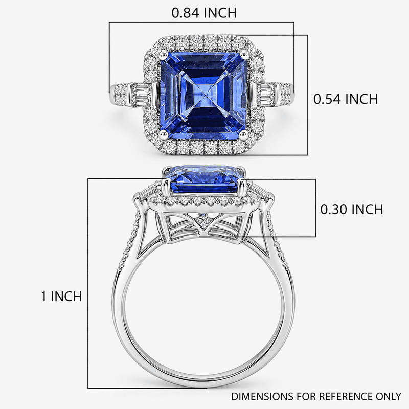 Certified & Appraised Rhapsody AAAA Tanzanite and E-F VS Diamond 4.00 ctw Ring in 950 Platinum (Size 5.0) 6.50 Grams