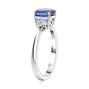 Certified & Appraised Rhapsody AAAA Tanzanite and E-F VS Diamond 2.30 ctw Ring in 950 Platinum (Size 6.0) 4.29 Grams